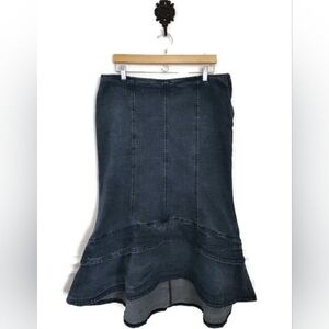WESTBOUND Fun!  Denim Skirt Trumpet Layered Size 16